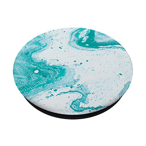 Turquoise Blue Watercolour Watercolor PopSockets Swappable PopGrip