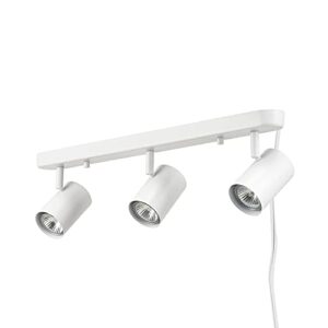 globe electric 60024 3-light plug-in track lighting, matte white, 15 foot cord, in-line on/off rocker switch, track ceiling light, track lighting kit, ceiling light fixture, home improvement