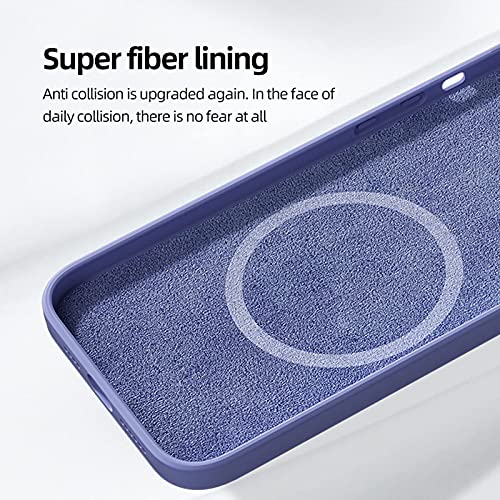 ENEGOLD Magnetic Silicone Case for iPhone 13 with Mag-Safe Wireless Charging,Ultra Thin Shockproof Anti-Scratch TPU Soft Case,iPhone 13 with Mag-Safe Case 6.1'',Blue