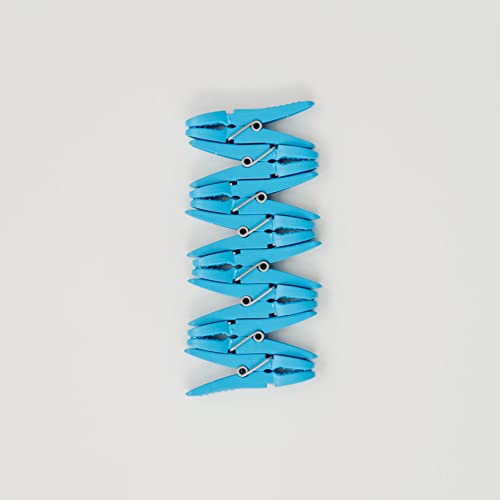 Greenleaf Super Tough Clothespins. Heavy Duty and Durable. Great for Hanging up Laundry, or Multipurpose Around The House. (Blue) Set of 24