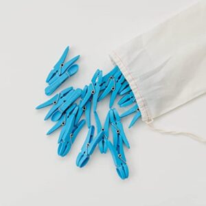 Greenleaf Super Tough Clothespins. Heavy Duty and Durable. Great for Hanging up Laundry, or Multipurpose Around The House. (Blue) Set of 24