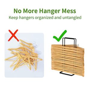 Hanger Organizer,Hanger Stacker for Closet Laundry Room,Holds up 110 Wire Clothes Hangers,Hanger Storage Rack Holder for Adult or Child Clothes Hangers