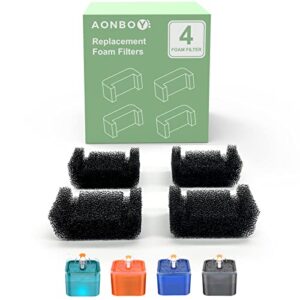 aonboy cat water fountain pump filters, suitable for aonboy pet fountain pump f2, cat fountain filter, triple filtration (4 pieces)