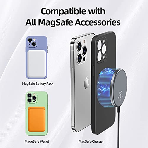 Magnetic Silicone Case for iPhone 13 Pro with Mag-Safe Wireless Charging,Ultra Thin Shockproof Anti-Scratch TPU Soft Case,iPhone 13 Pro Mag-Safe Case 6.1P'',Black