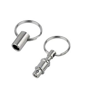 Bamboopack Quick Release Detachable Pull Apart Key Rings Pull Coupler Keychain Double Spring Split Snap Keyrings Separable Keychain Lock Holder Keychains Key Accessory(Pack of 3)