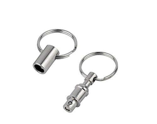 Bamboopack Quick Release Detachable Pull Apart Key Rings Pull Coupler Keychain Double Spring Split Snap Keyrings Separable Keychain Lock Holder Keychains Key Accessory(Pack of 3)