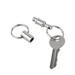 Bamboopack Quick Release Detachable Pull Apart Key Rings Pull Coupler Keychain Double Spring Split Snap Keyrings Separable Keychain Lock Holder Keychains Key Accessory(Pack of 3)