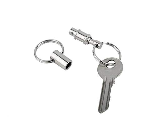 Bamboopack Quick Release Detachable Pull Apart Key Rings Pull Coupler Keychain Double Spring Split Snap Keyrings Separable Keychain Lock Holder Keychains Key Accessory(Pack of 3)