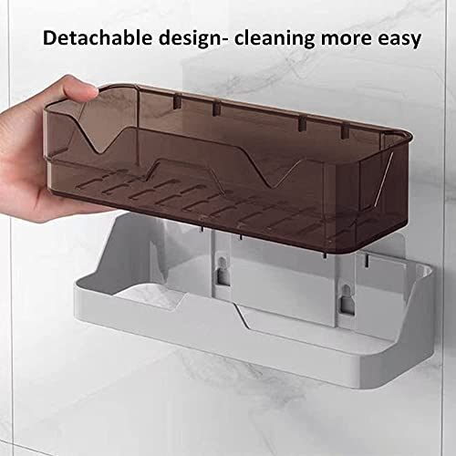 MRPAPA Bathroom Organizer Shower Caddy 2 Pack Wall Mounted Bath Shelves Kitchen Organization and Storage Bathroom Wall Mount Adhesive Shower Caddy Corner Shampoo Holder No Drilling Spice Rack