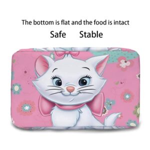 Yunlenb Cartoon Character The Aristocats Lunch Bag For Men Women Proof Portable Reusable Thermal Lunch Box Cooler Tote For Travel Picnic Work. One Size, White