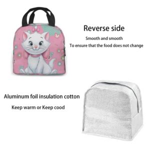 Yunlenb Cartoon Character The Aristocats Lunch Bag For Men Women Proof Portable Reusable Thermal Lunch Box Cooler Tote For Travel Picnic Work. One Size, White