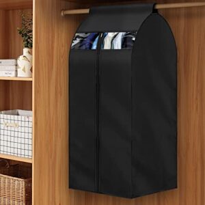 muchoney garment bag black extra large (xl 24x20x47" ) storage bag for clothes long-term storage jacket clothes protection from dust