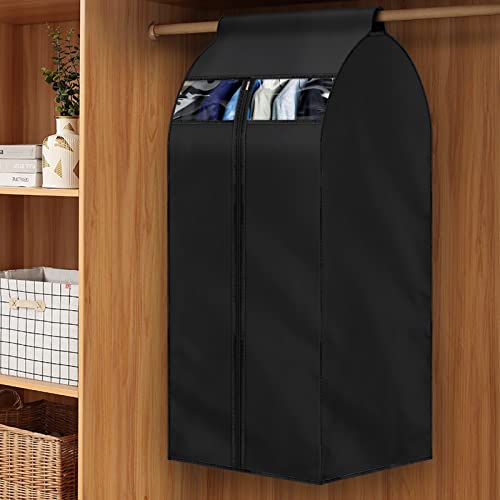 MuChoney Garment Bag Black Extra Large (XL 24x20x47" ) Storage bag for clothes Long-term storage Jacket clothes Protection from dust