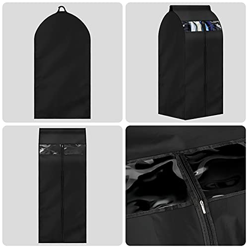 MuChoney Garment Bag Black Extra Large (XL 24x20x47" ) Storage bag for clothes Long-term storage Jacket clothes Protection from dust