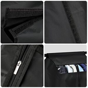 MuChoney Garment Bag Black Extra Large (XL 24x20x47" ) Storage bag for clothes Long-term storage Jacket clothes Protection from dust