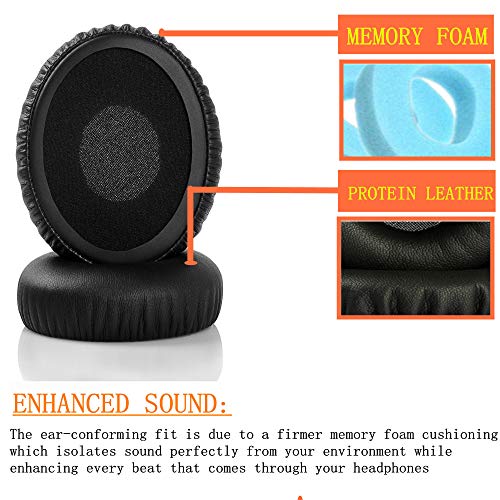 YunYiYi Upgrade Ear Cushion Ear Pads Compatible with Plantronics Voyager Focus UC B825 Binaural Blackwire 5220 Blackwire 5210 Headset Replacement Ear Cups Repair Parts