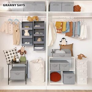 GRANNY SAYS 4-Shelf Hanging Organizer, Closet Hanging Shelves, Closet Hanging Storage Organizers, Organization for Bedroom, Living Room, Baby Nursery, Camper Accessories, Gray, 1-Pack