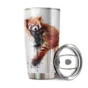 red panda tumbler 20oz & 30oz stainless steel travel mug