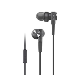 Sony MDRXB55AP Wired Extra Bass Earbud Headphones/Headset with Mic for Phone Call, Black