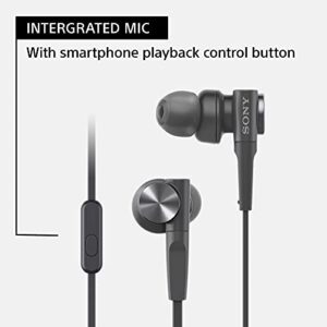 Sony MDRXB55AP Wired Extra Bass Earbud Headphones/Headset with Mic for Phone Call, Black