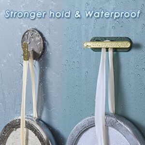 leuapl Decorative Wall Door Self Adhesive Hanger Hooks Heavy Duty for Hanging Coats Clothes Hat Keys Purse, Kitchen Towels Hook, Waterproof Shower Room Sticky Hooks for Bathroom Organizer, 6PCS