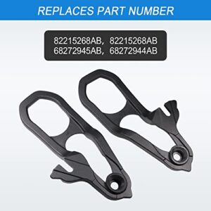 JDMSPEED New Heavy Daty Front Car Tow Hooks Left & Right with Hardware Black Replacement for Dodge Ram 1500 DT with 3.6L 5.7L Engine 2019 2020 2021 2022 Replaces 82215268AB 82215268AB 68272945AB