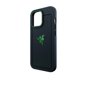 razer arctech for iphone 13 pro case: extra ventilation channels - thermplastic elastomer reinforced corners - tactile side buttons - compatible with wireless chargers and 5g black