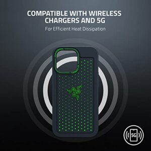 Razer Arctech for iPhone 13 Pro Case: Extra Ventilation Channels - Thermplastic Elastomer Reinforced Corners - Tactile Side Buttons - Compatible with Wireless Chargers and 5G Black