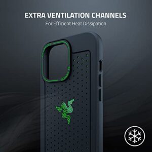 Razer Arctech for iPhone 13 Pro Case: Extra Ventilation Channels - Thermplastic Elastomer Reinforced Corners - Tactile Side Buttons - Compatible with Wireless Chargers and 5G Black