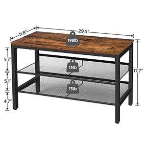 HOOBRO Shoe Rack and Shoe Bench Bundles, 5-Tier Shoe Storage Unit Flat and Slant Adjustable Shoe Organizer Shelf, Industrial Shoe Storage Bench, for Entryway, Living Room, Hallway