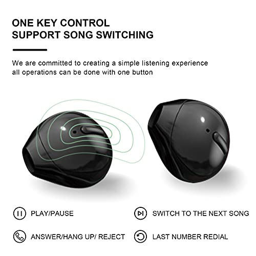 Invisible Earbuds Sleep Smallest Bluetooth Earbuds Mini Wireless Ear Buds Discreet Bluetooth Earpiece Tiny Hidden Small Ears Earbud for Work Headphones True Wireless Earpiece with Charging Case