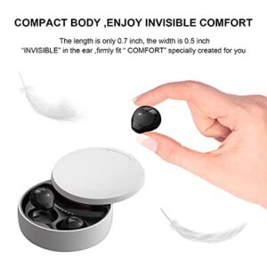 Invisible Earbuds Sleep Smallest Bluetooth Earbuds Mini Wireless Ear Buds Discreet Bluetooth Earpiece Tiny Hidden Small Ears Earbud for Work Headphones True Wireless Earpiece with Charging Case