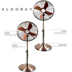 AldoRay Vintage 16 Inches Pedestal Fan (Copper)