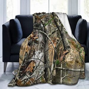 throw blankets camo super soft cozy warm plush fluffy blanket lightweight fuzzy fleece flannel for couch bed sofa for kids adults size 50"x60"