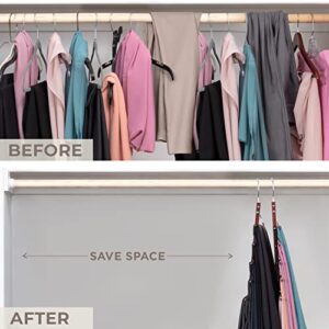 MORALVE Pants Hangers Space Saving - Hangers for Clothes Hanger Organizer - Jean Hangers Pants Rack Scarf Hanger Closet Space Saving Scarf Organizer - Magic Pants Hangers Pants Organizer 1 Pack