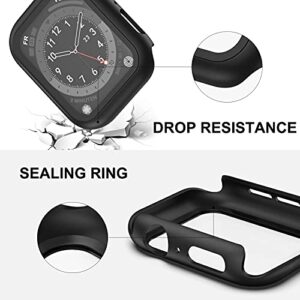 Recoppa for Apple Watch Case 42mm Series 3/2/1 with Screen Protector, Waterproof Hard PC Ultra-Thin Bumper HD Clear Anti-Fog All Around Protective Cover for iWatch 42mm Black