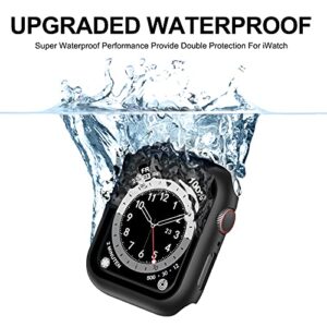 Recoppa for Apple Watch Case 42mm Series 3/2/1 with Screen Protector, Waterproof Hard PC Ultra-Thin Bumper HD Clear Anti-Fog All Around Protective Cover for iWatch 42mm Black