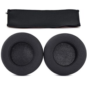 taizichangqin thicker upgrade ear pads headband cushion memory foam replacement compatible with corsair virtuoso rgb wireless se gaming headphone (fabric)