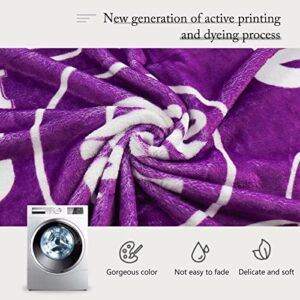 ZHSHWAT Get Well Soon Gifts for Women, Mothers Day Birthday Gift for Friend, You are Awesome Purple Blanket Throw Inspirational Gifts for Women
