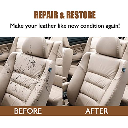 2Pcs Advanced Leather Repair Gel, Car Seat Leather Cracks Repair Paste, Leather and Vinyl Repair Kit (Grey)