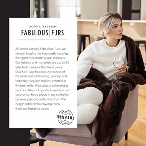 Fabulous-Furs Donna Salyers Posh Faux-Fur Throw Blanket, Vegan Mink Blanket, 60x72 in, Dove