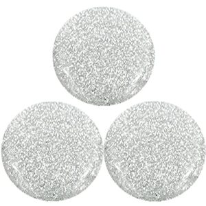 gladiour collapsible grip & stand for phones and tablets (3 pack ) - silver glitter white