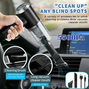 hexville Small Cordless Handheld Vacuum Cleaner-Portable, USB Rechargeable Car Auto Home Duster Easy to Clean Keyboard, Drawer, Car Interior and Other Crevices, Small Spaces Black