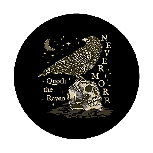 Nevermore The Raven Edgar Allan Poe Dark Academia Literature PopSockets Swappable PopGrip