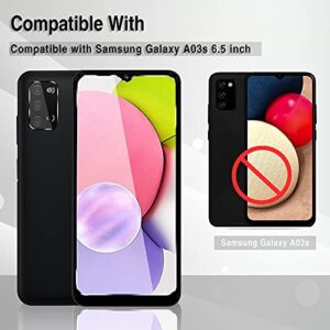 Soonear [3+2 Pack] Compatible for Samsung Galaxy A03s 6.5 inch Screen Protector + Camera Lens Protector[Bubble Free] [Anti-Scratch] Tempered Glass HD Clarity [Not Samsung Galaxy A03]