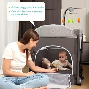 Zdolmy Baby Bedside Sleeper Bassinet, Portable Baby Bedside Crib, Adjustable Bed Side Bassinet, More Stable & Comfortable