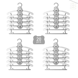 hgyze baby nursery closet hangers, ultra thin non-slip and extendable laundry infant pant hanger for newborn clothes - 20pcs grey gift - adjustable children coat hanger for girl boy toddler kids child