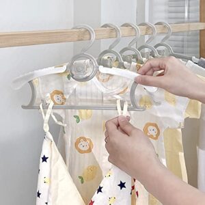 HGYZE Baby Nursery Closet Hangers, Ultra Thin Non-Slip and Extendable Laundry Infant Pant Hanger for Newborn Clothes - 20pcs Grey Gift - Adjustable Children Coat Hanger for Girl Boy Toddler Kids Child