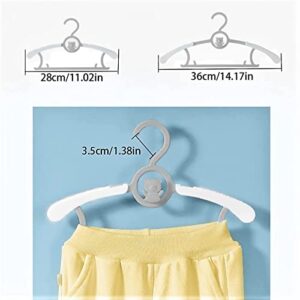 HGYZE Baby Nursery Closet Hangers, Ultra Thin Non-Slip and Extendable Laundry Infant Pant Hanger for Newborn Clothes - 20pcs Grey Gift - Adjustable Children Coat Hanger for Girl Boy Toddler Kids Child