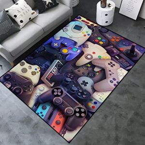 large game area rugs 3d gamer carpet decor game printed living room mat bedroom controller player boys gifts home non-slip crystal floor polyester mat (game rugs-1, 63" x39"(160 * 100cm))